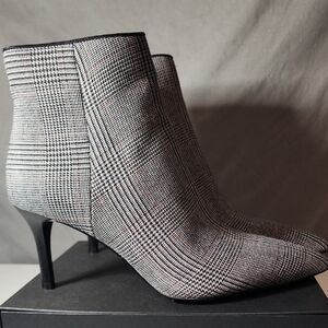 CAbi Elegant Plaid Heeled Boots